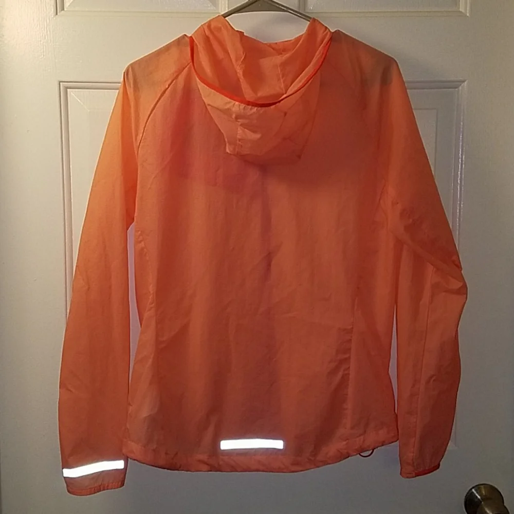 Nike Peachy Orange Lightweight Zip Up Hooded Jacket